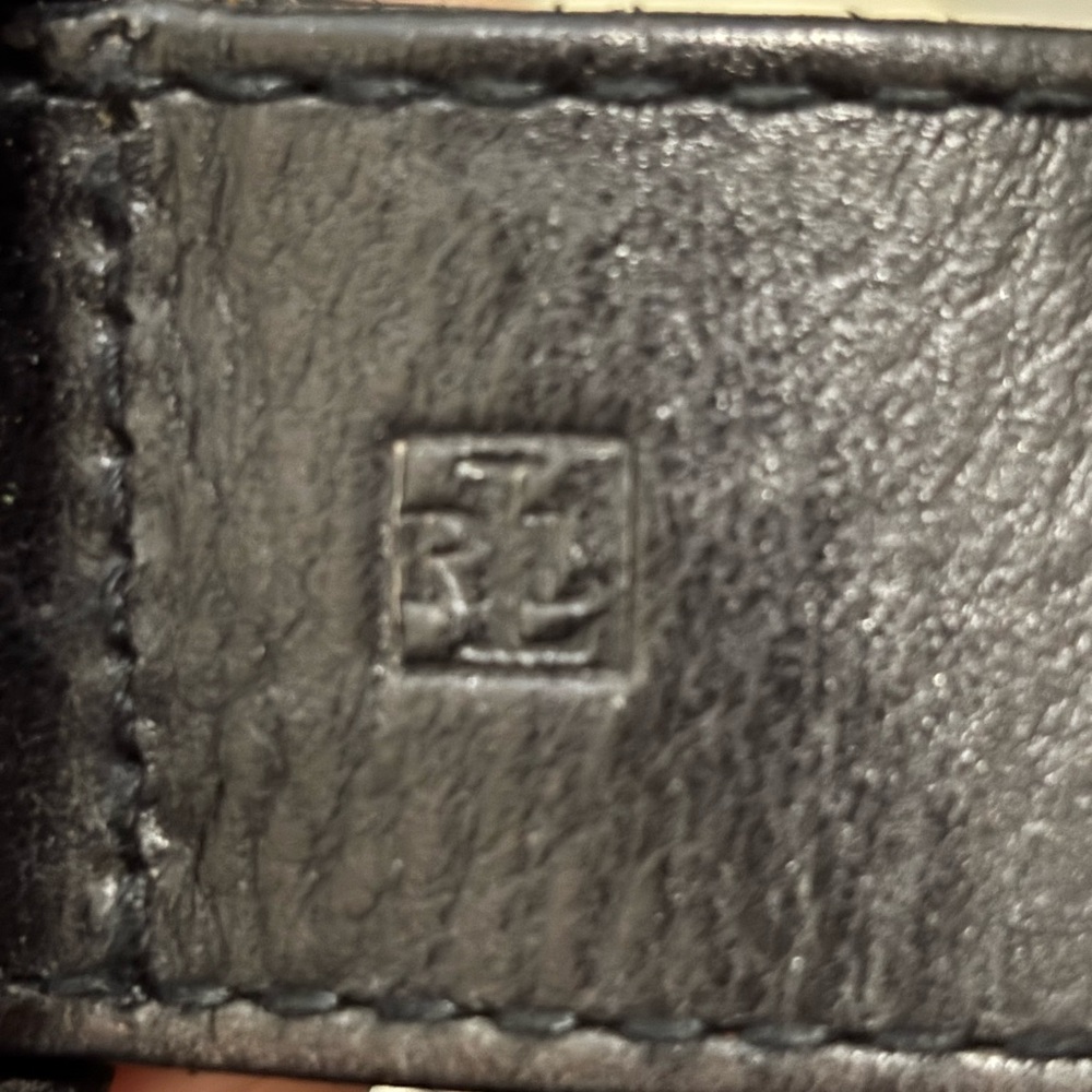 Vintage Black Leather Ralph Lauren Belt - Picture 5 of 9